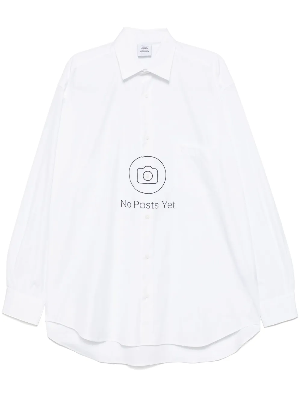 

Рубашка с графичным принтом VETEMENTS, белый
