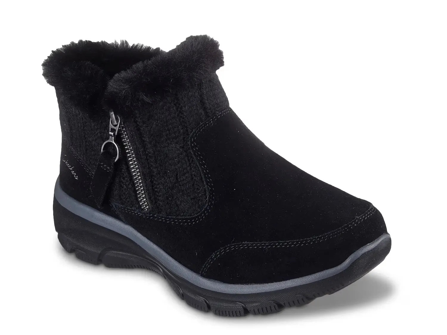 Ботинки женские Skechers Easy Going с увеличенной полнотой, черный
