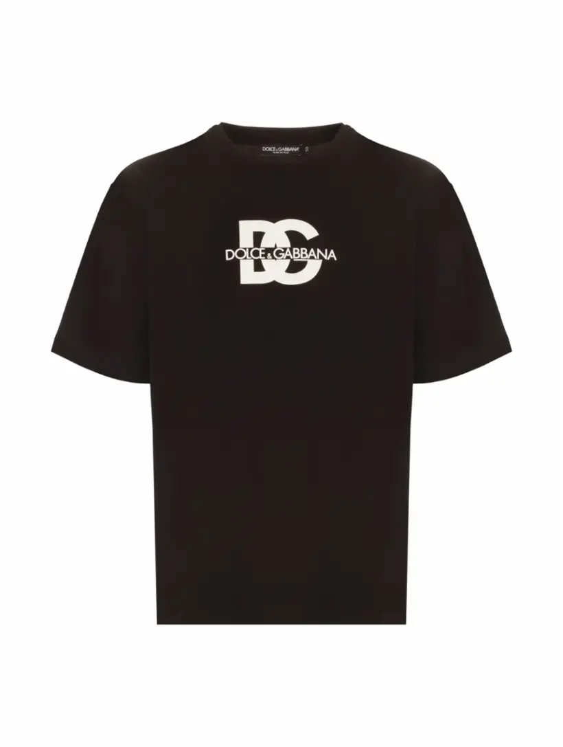 

Хлопковая футболка с логотипом Dolce&Gabbana, черный
