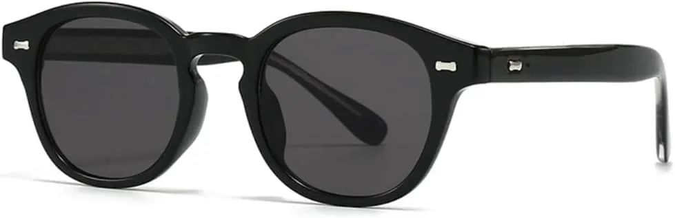 

Солнцезащитные очки с защитой UV400 | Круглая легкая оправа, цветные линзы | Для женщин и мужчин, для занятий спортом на открытом воздухе и вождения DSVIGF, Black