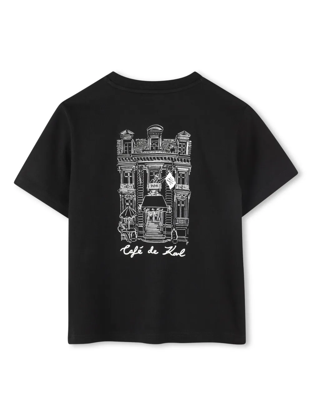 Футболка Café de Karl KARL LAGERFELD KIDS, черный — фото 2