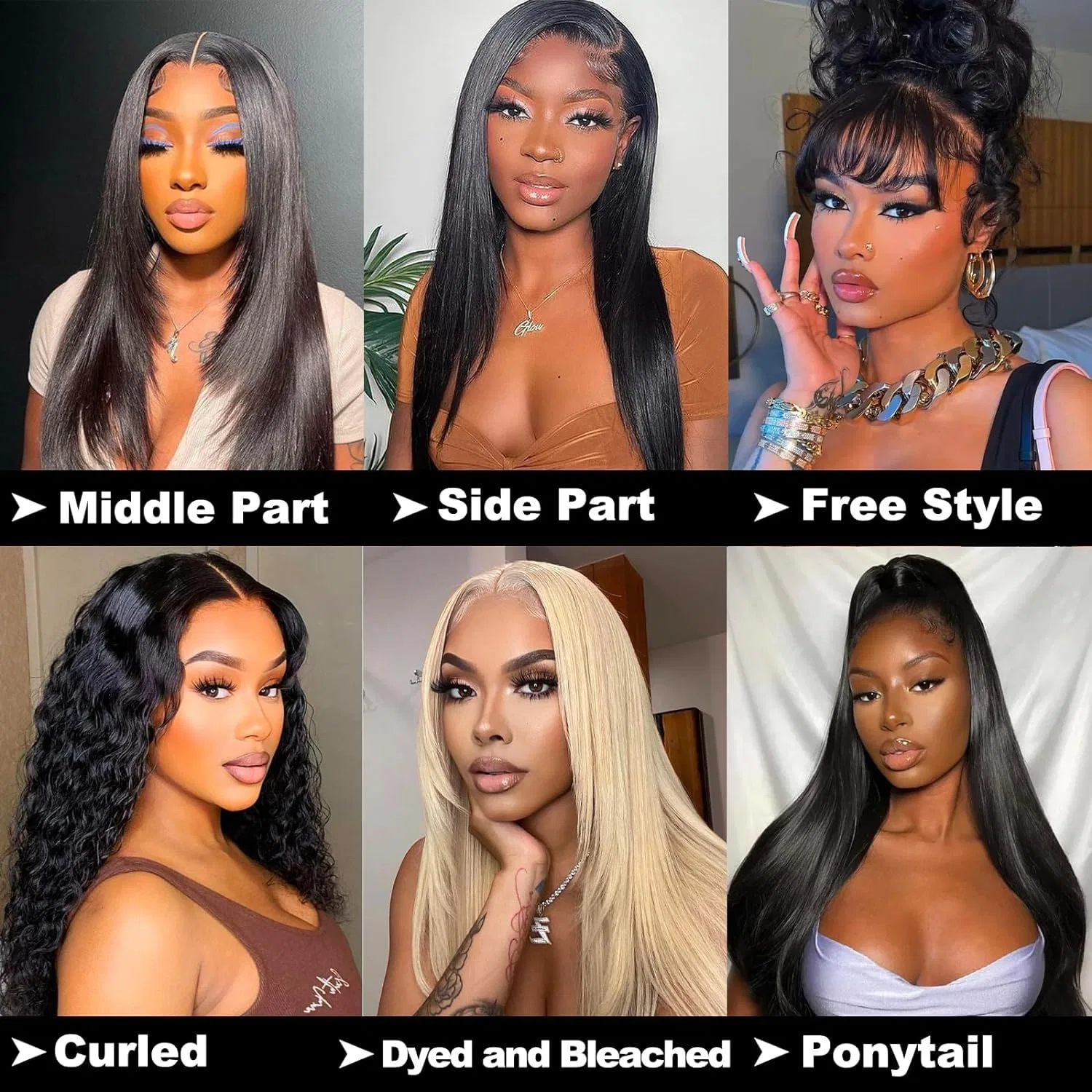 Фронтальная накладка из натуральных волос Body Wave Lace Frontal Closure 13x4, 10 дюймов Arenshxc — фото 3