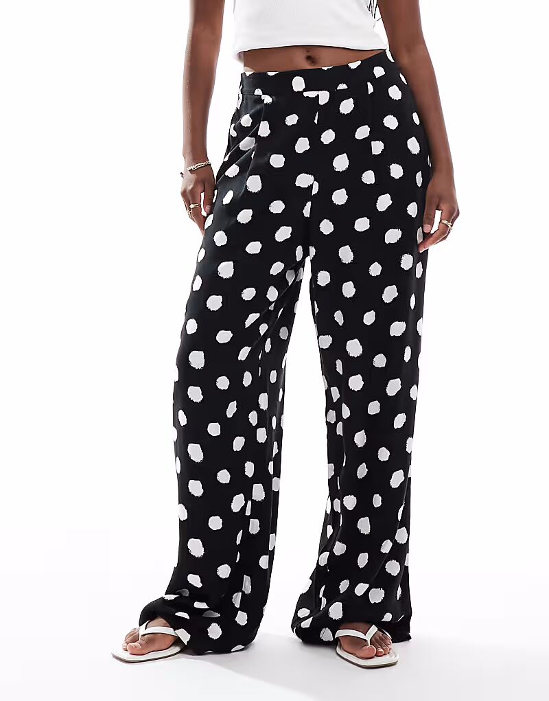 

Брюки ASOS DESIGN с принтом в горошек