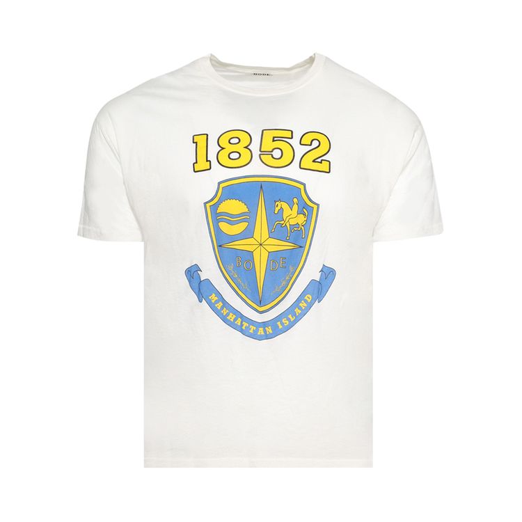 

Футболка Bode Crest Boxy Tee 'Cream', белый