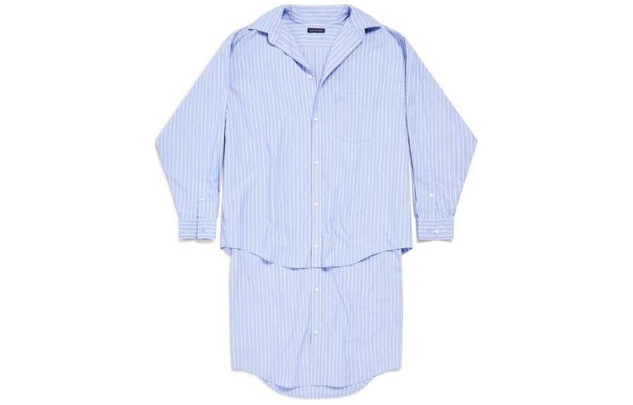 Платье с длинными рукавами женское светло-голубое Balenciaga