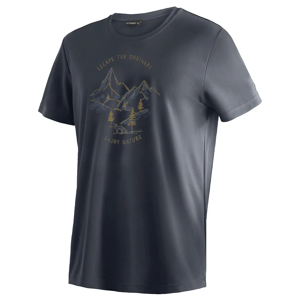 

Футболка с коротким рукавом Maier Sports Dieter Print, серый