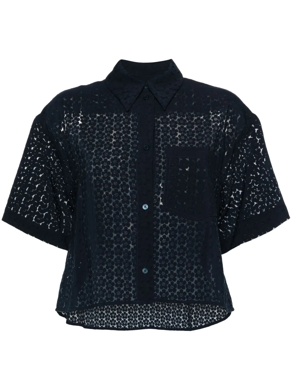 

Укороченная рубашка Boke Devore KENZO, синий