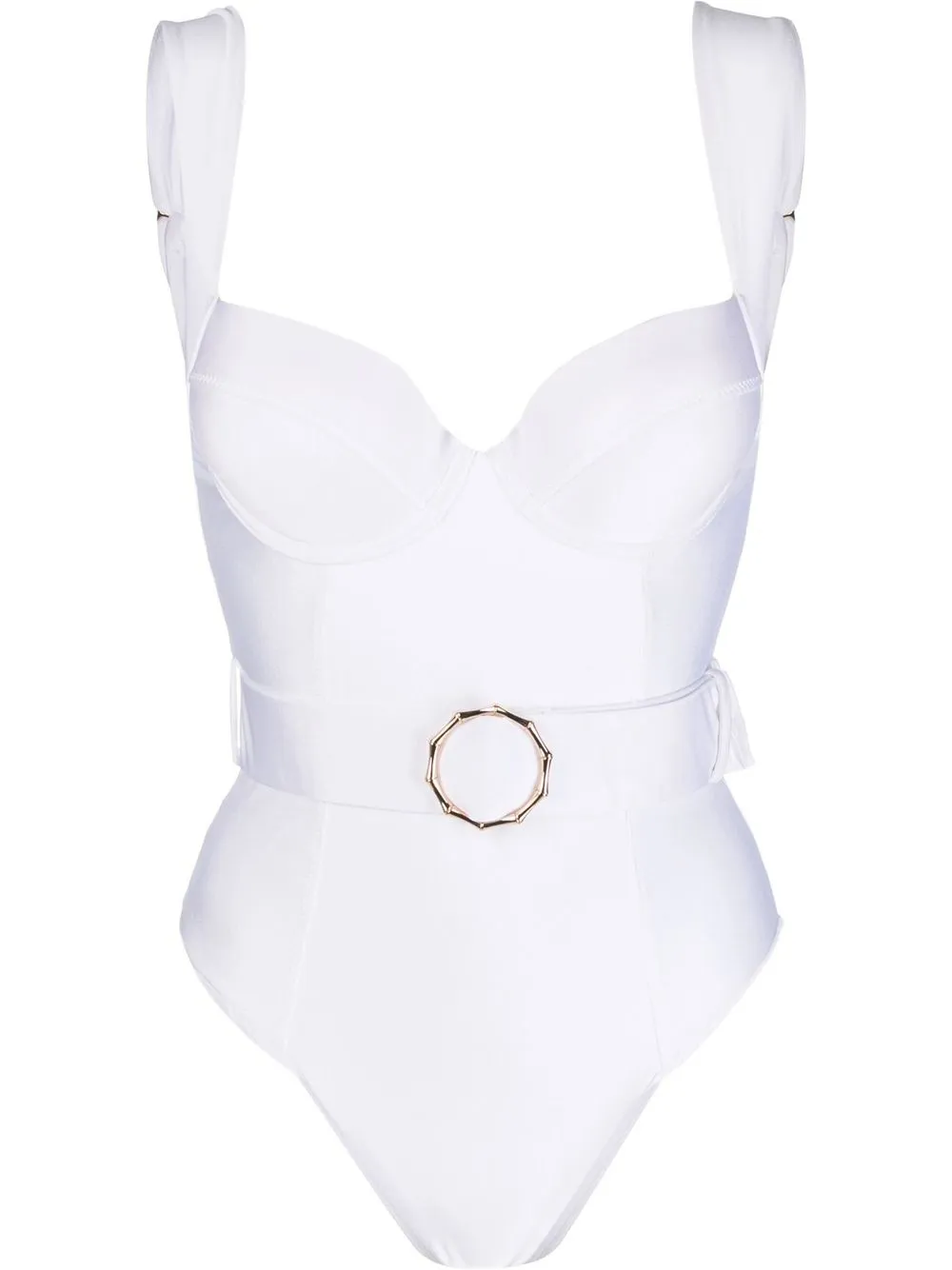 

Купальник с поясом Noire Swimwear, белый