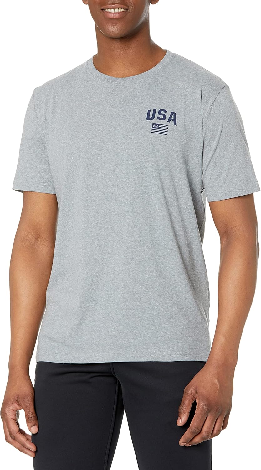 

Футболка с коротким рукавом Under Armour Freedom Graphic, (035) Steel Light Heather/Blackout Navy, Черный, Футболка с коротким рукавом Under Armour Freedom Graphic, (035) Steel Light Heather/Blackout Navy