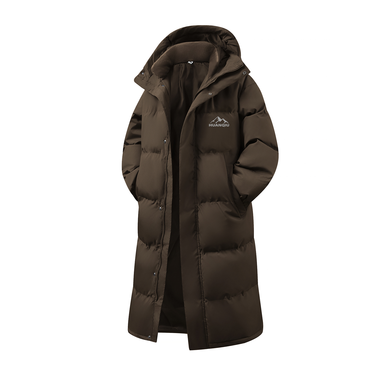 

Пуховик Unisex Hooded Thickened Padded Puffer Jacket HUANQIU, coffee