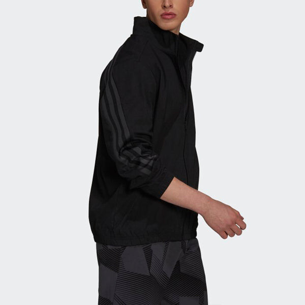 Куртка adidas M Future Icon Stripe Woven Stand Collar Sports Logo Jacket Black, мультиколор — фото 4