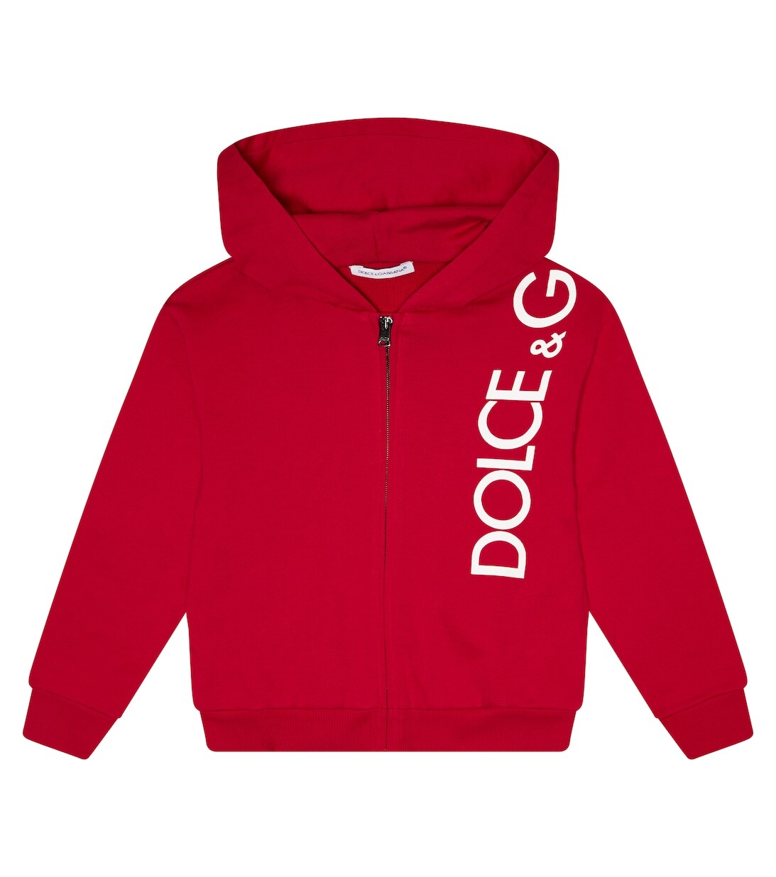 

Худи на молнии с логотипом Dolce&Gabbana, красный