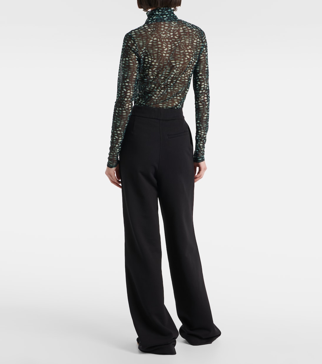 Спортивные брюки из хлопкового джерси Dries Van Noten, черный — фото 3