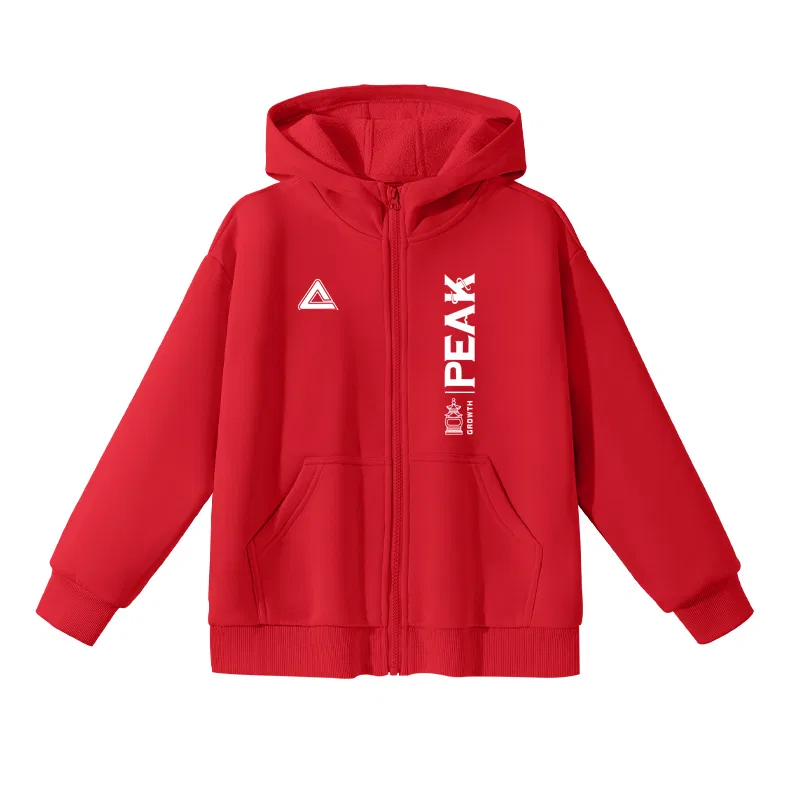 Свитшот детский с капюшоном PEAK красный