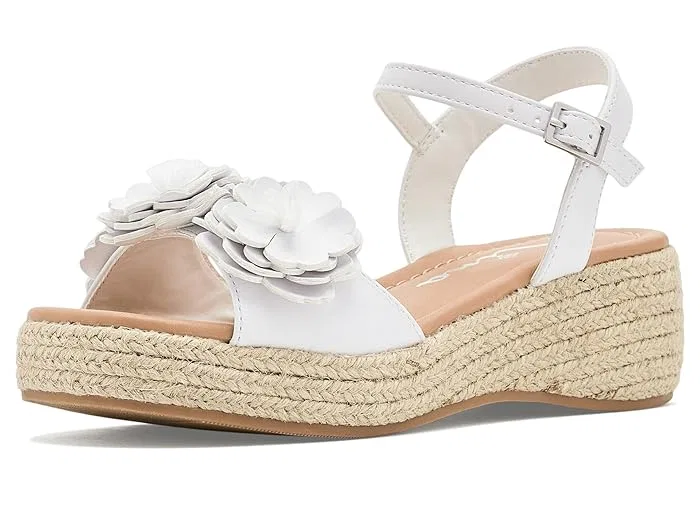 Туфли на каблуке с цветами Mercy Nina Kids, White