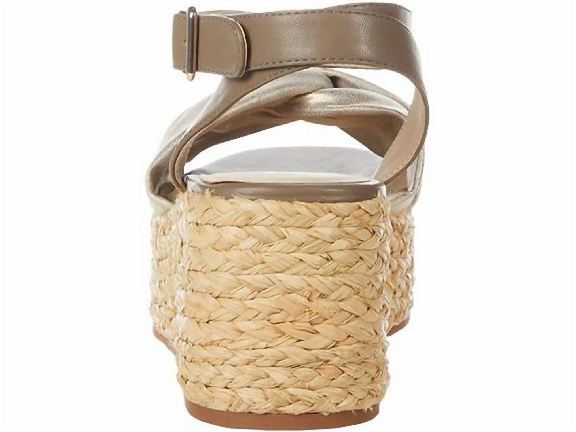 Winning Espadrille Sandals In Gold Distressed Metallic BC Footwear — фото 4