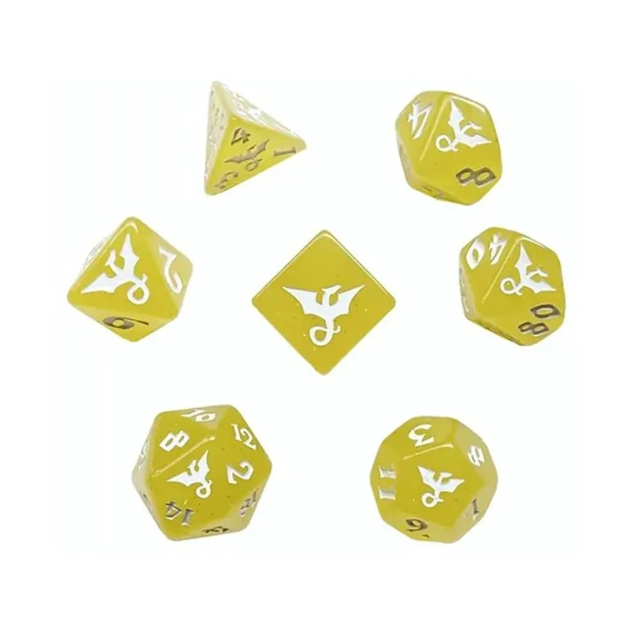 

Набор блесток Poly Set — желтый с белым (7), Dragon Dice (Black Oak)