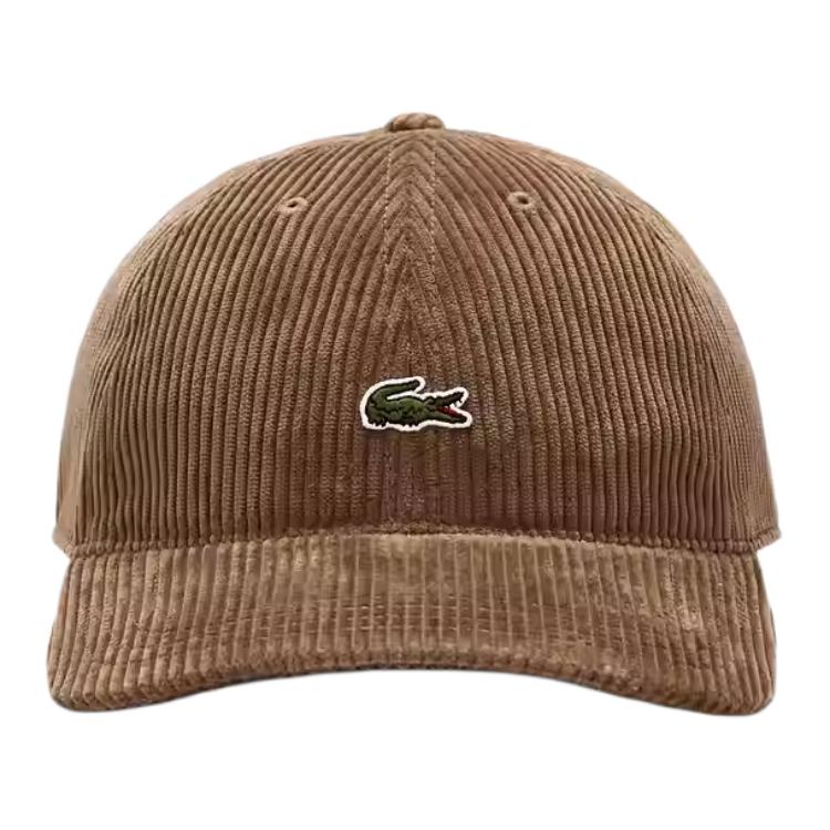 

LACOSTE Хлопковая вельветовая кепка, DPC/Walnut