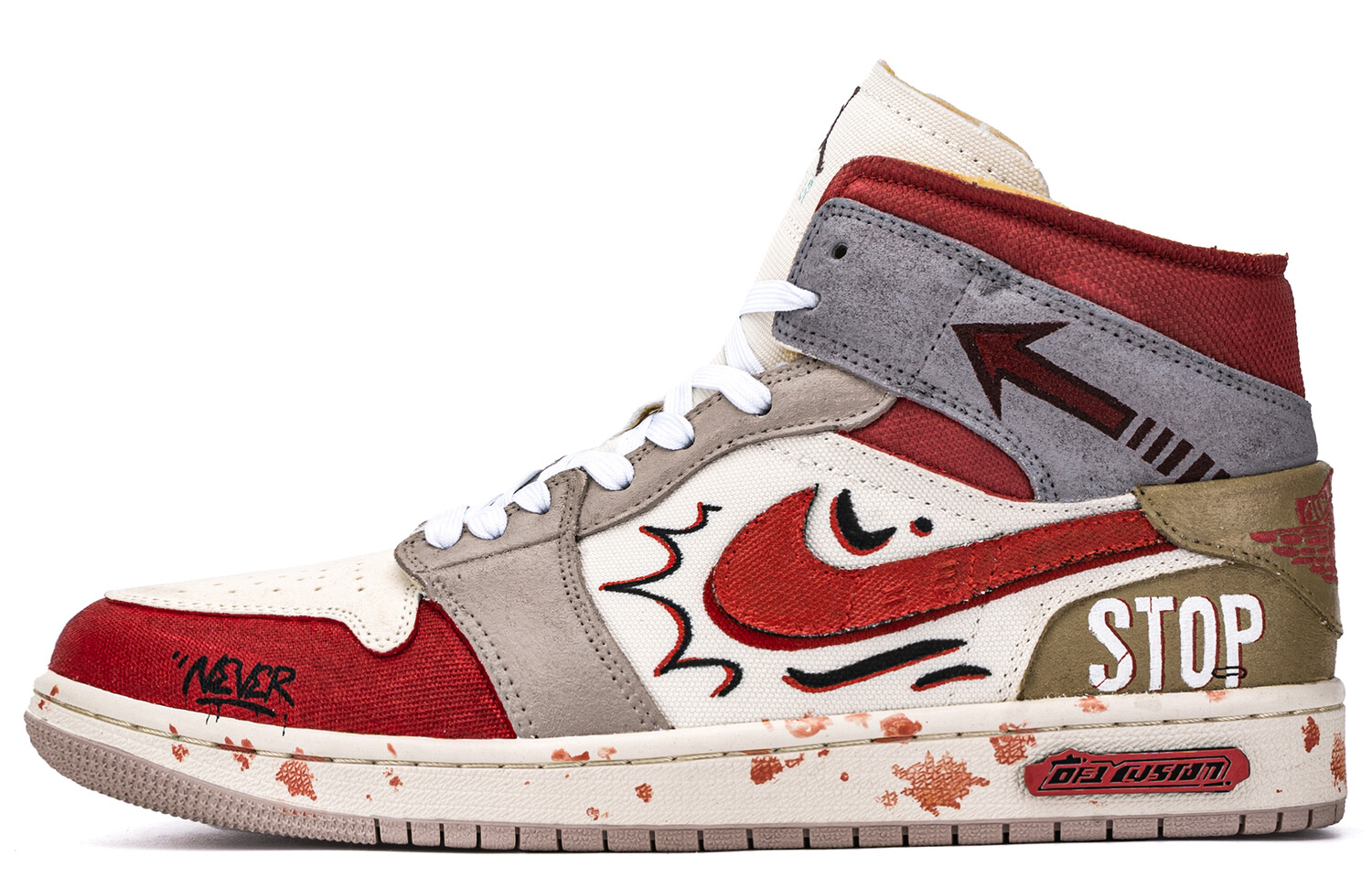 

Баскетбольные кроссовки Air 1 Vintage Men Mid-Top Red/White Jordan