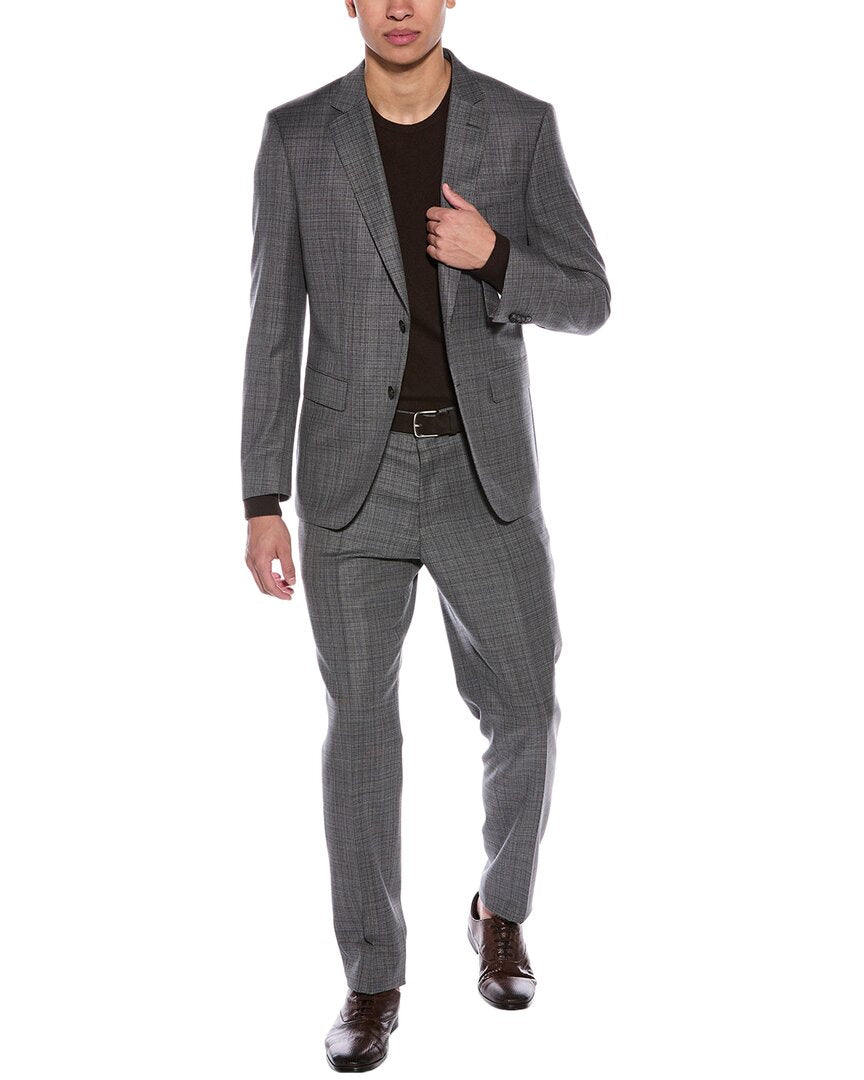 

BOSS Hugo Boss 2-х предметный шерстяной костюм Slim Fit, серый