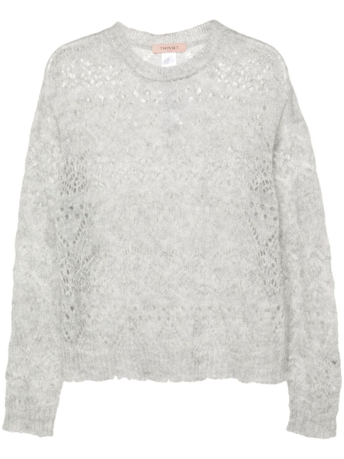 

TWINSET джемпер в технике кроше, серый