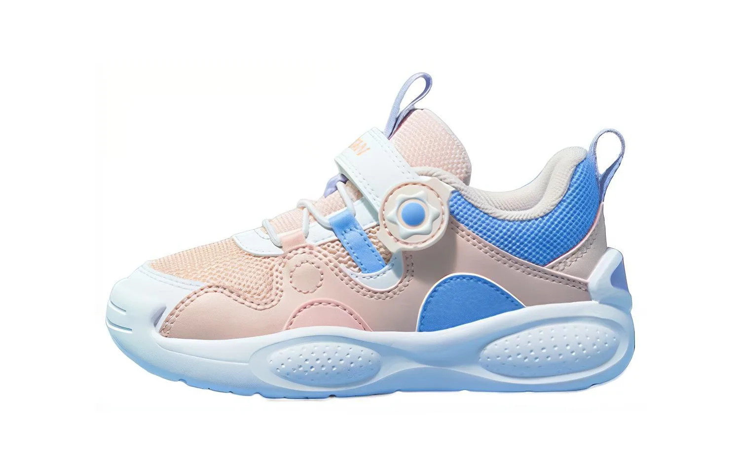 QIAODAN Низкие противоскользящие и дышащие детские кроссовки для малышей pink blue
