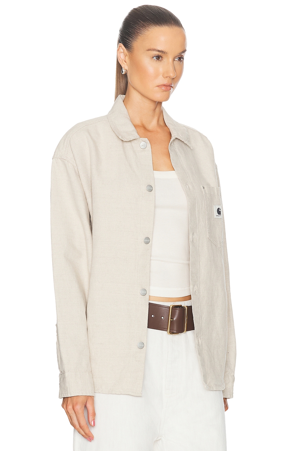 

Топ на пуговицах Этель Carhartt WIP, цвет Natural