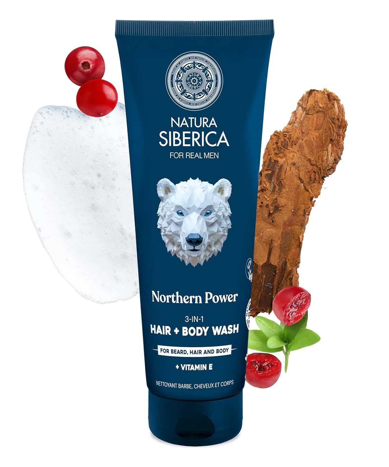 Мужской гель для душа и шампунь Natura Siberica Men Northern Power 3-в-1, 200 мл Natura Siberica