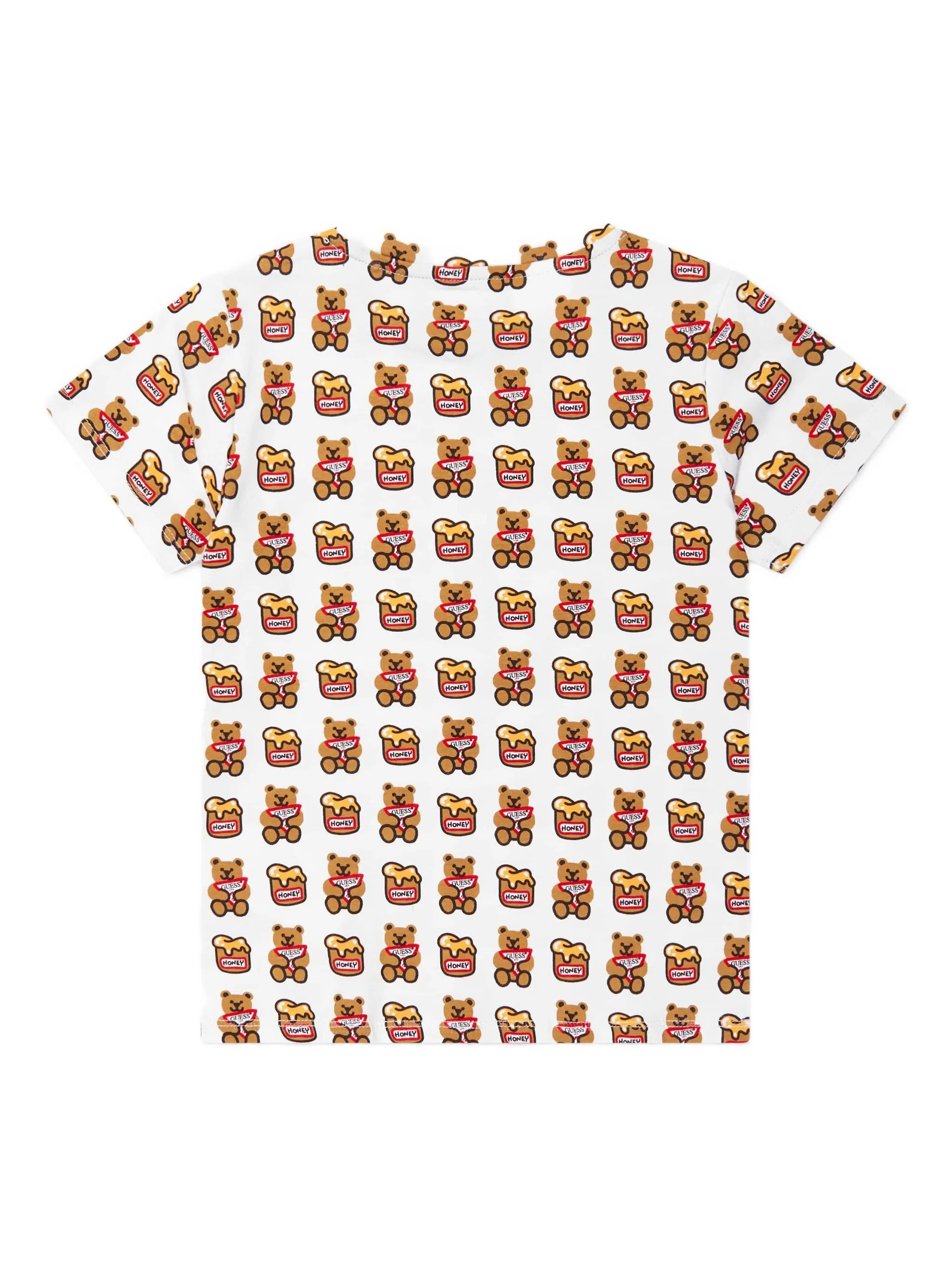 Футболка с принтом honey bear Guess Kids, белый — фото 2