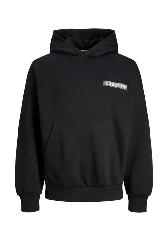 

Толстовка с капюшоном с цифровым принтом Jack & Jones, черный