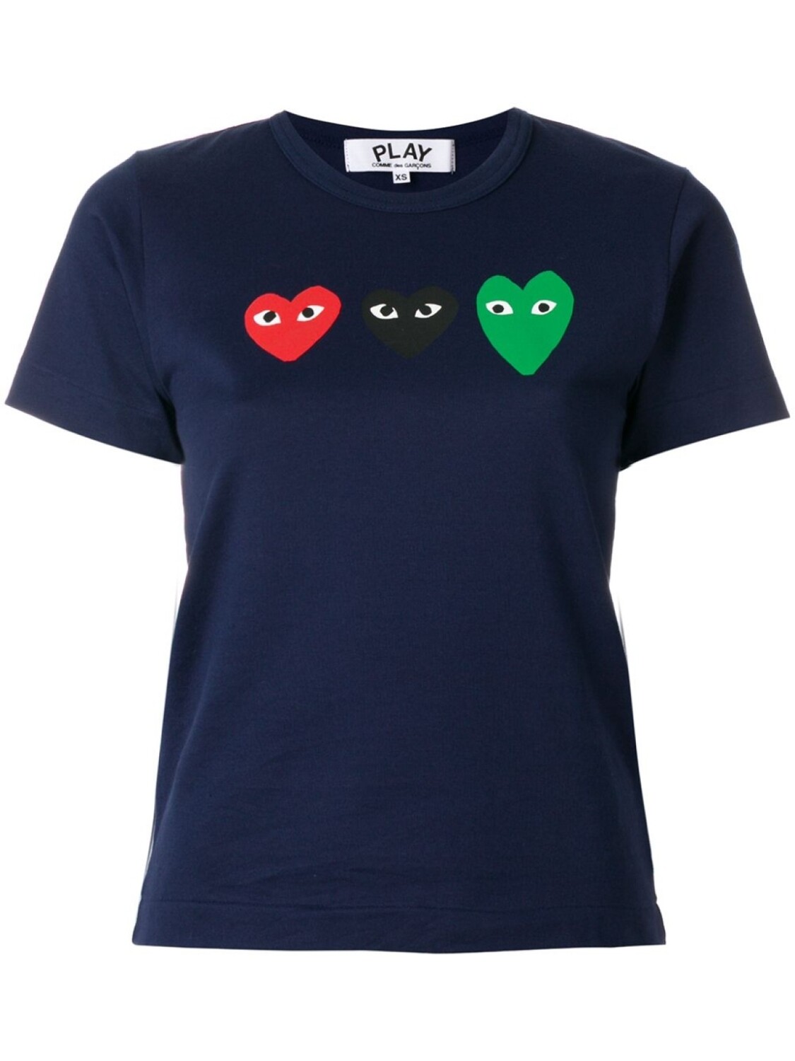 

Футболка с принтом из сердечек Comme Des Garçons Play, синий