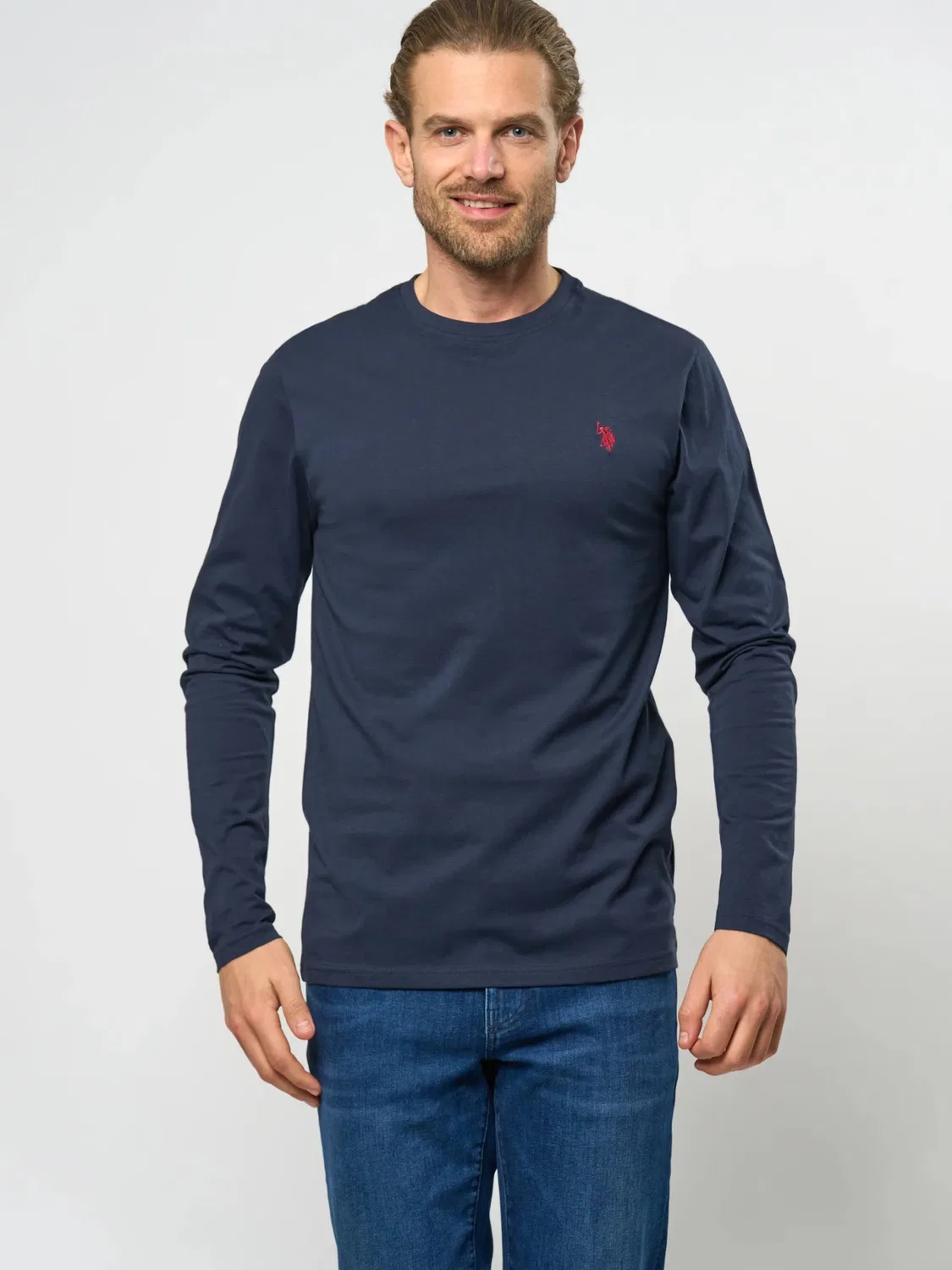 Футболка U.S. POLO ASSN. UMBROLIN темно-синего цвета — фото 3
