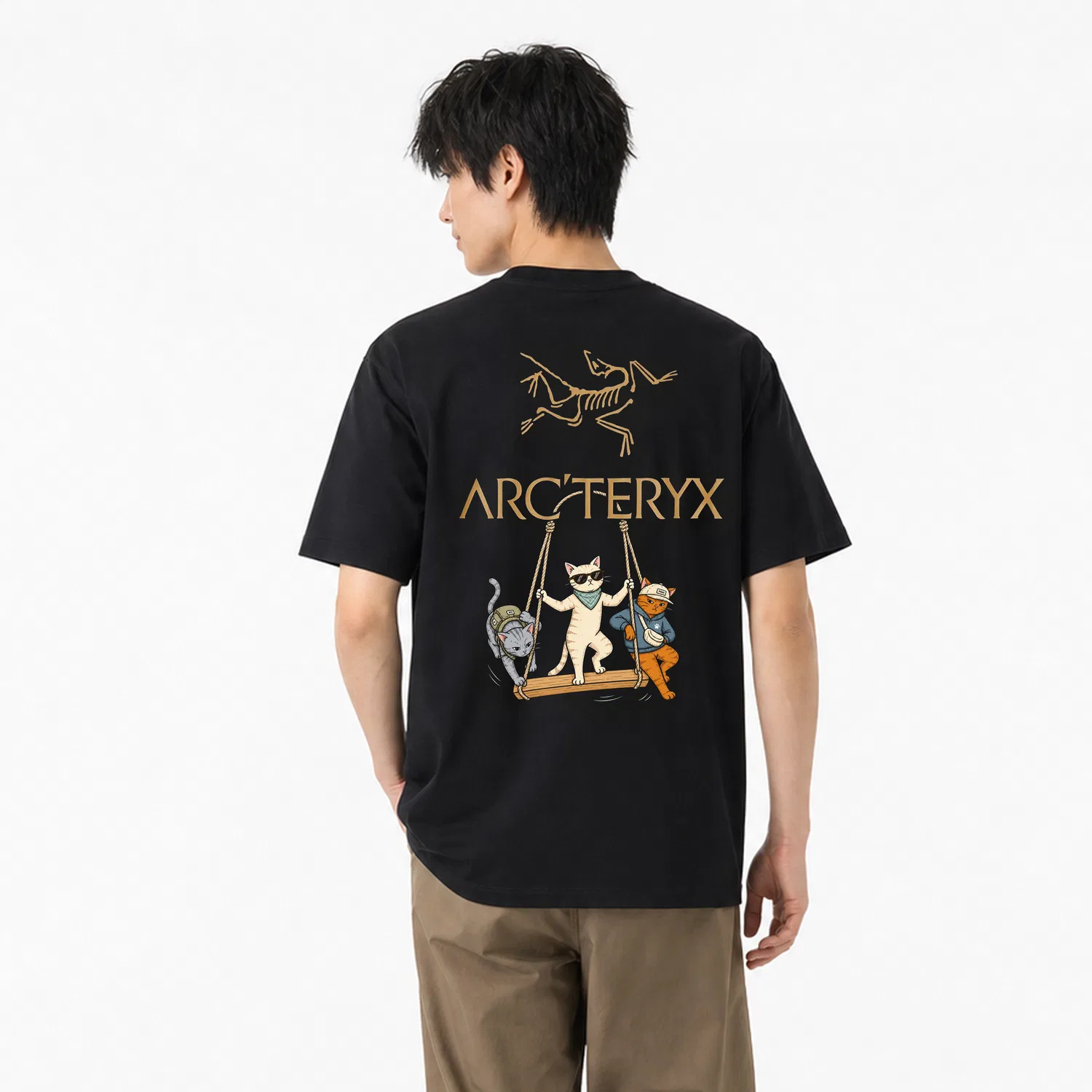 Футболка повседневная KRAGG черная Arcteryx — фото 4