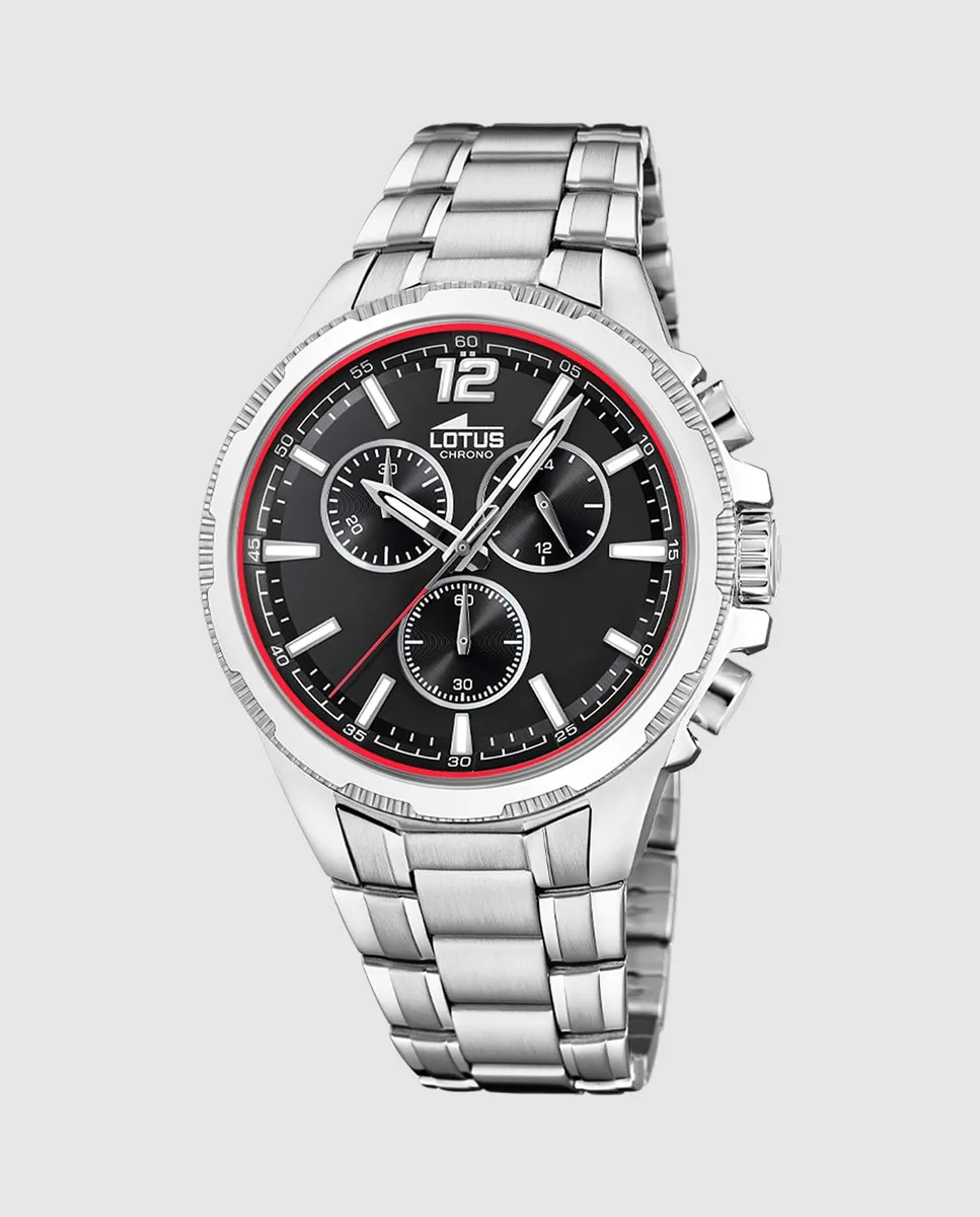 

Мужские часы 18991/4 Chrono из серебристой стали LOTUS, серебряный
