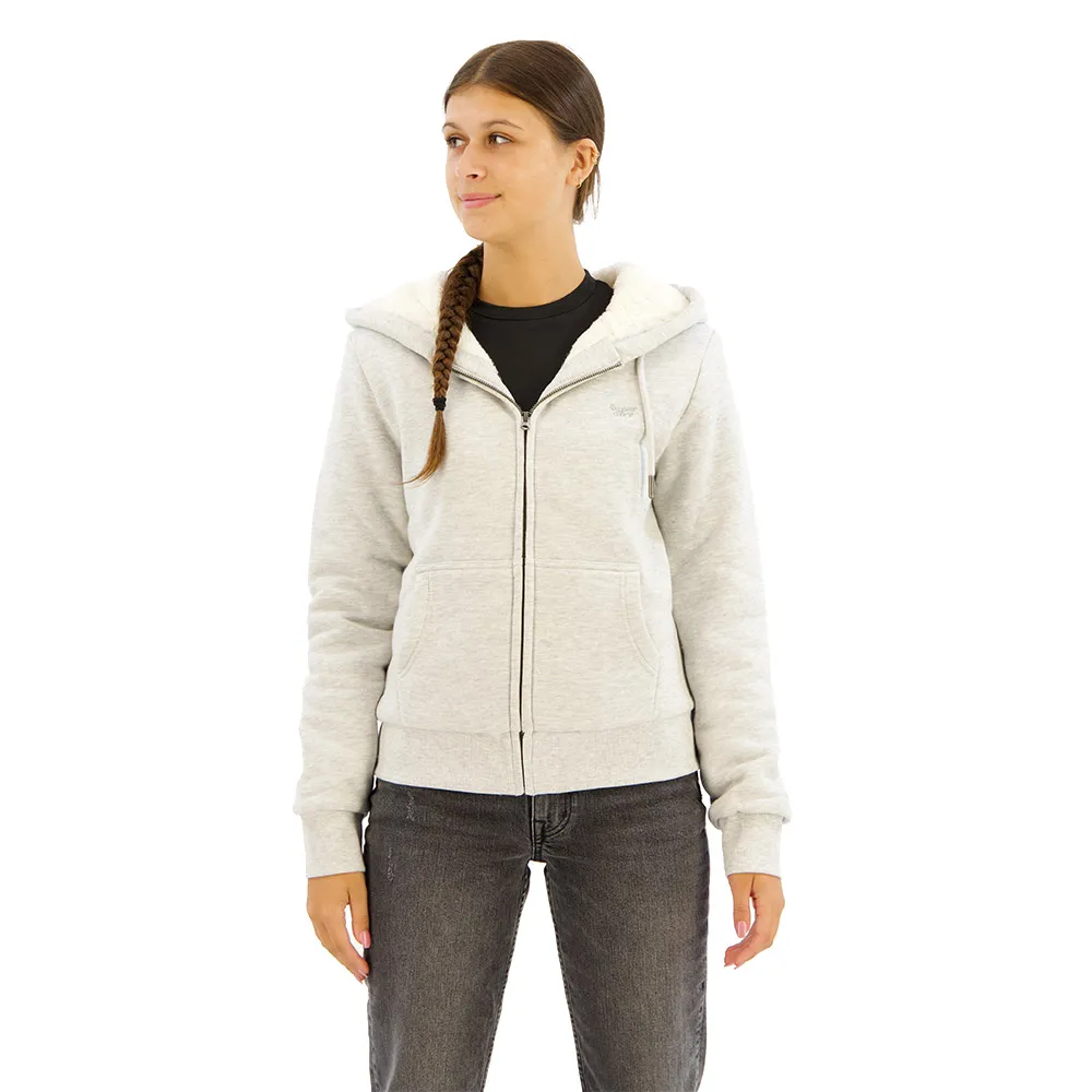 

Толстовка Superdry Essential Borg Lined full zip, серый