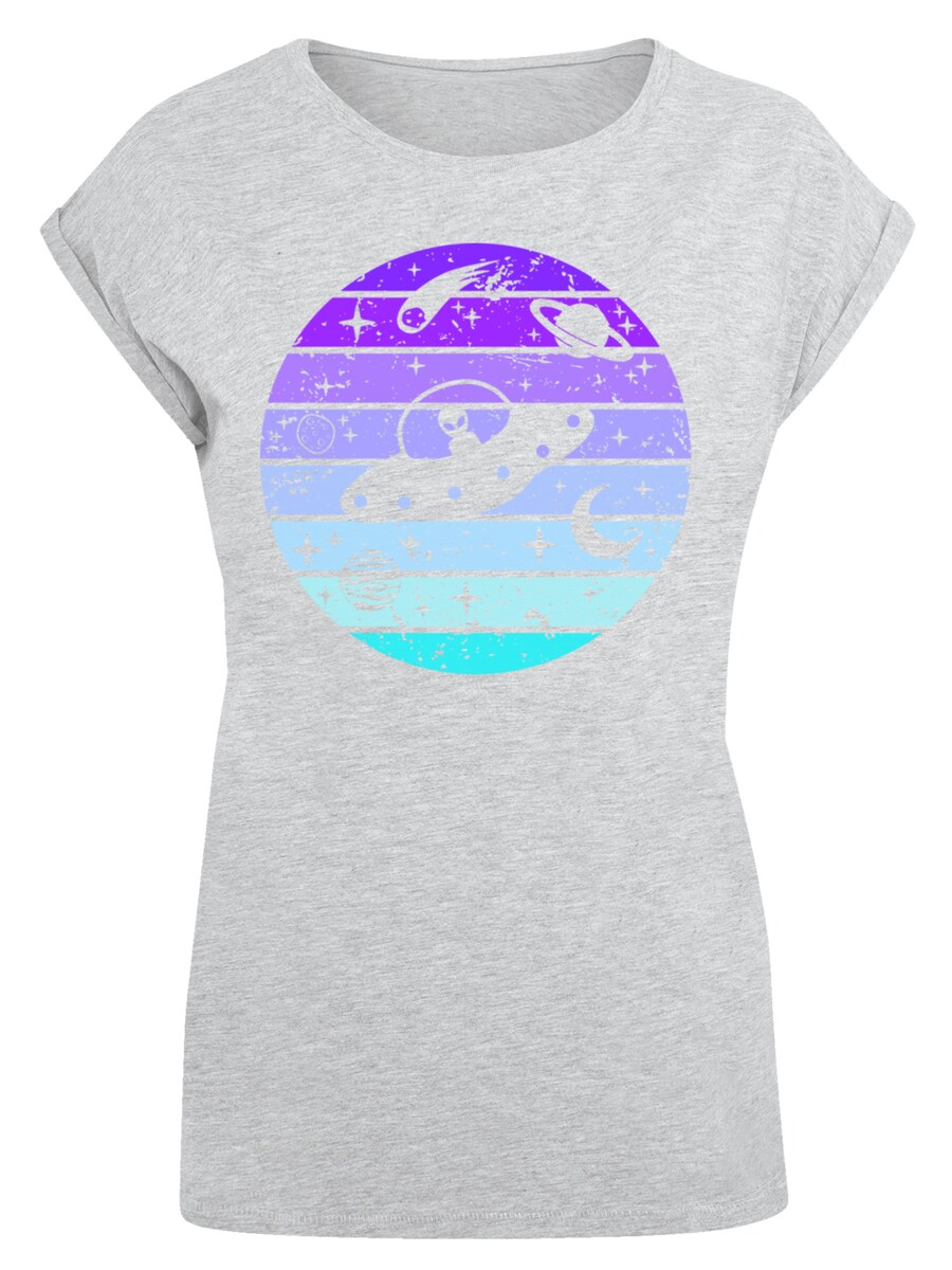 

Рубашка F4NT4STIC Retro Alien Weltraum Sonnenuntergang, серый