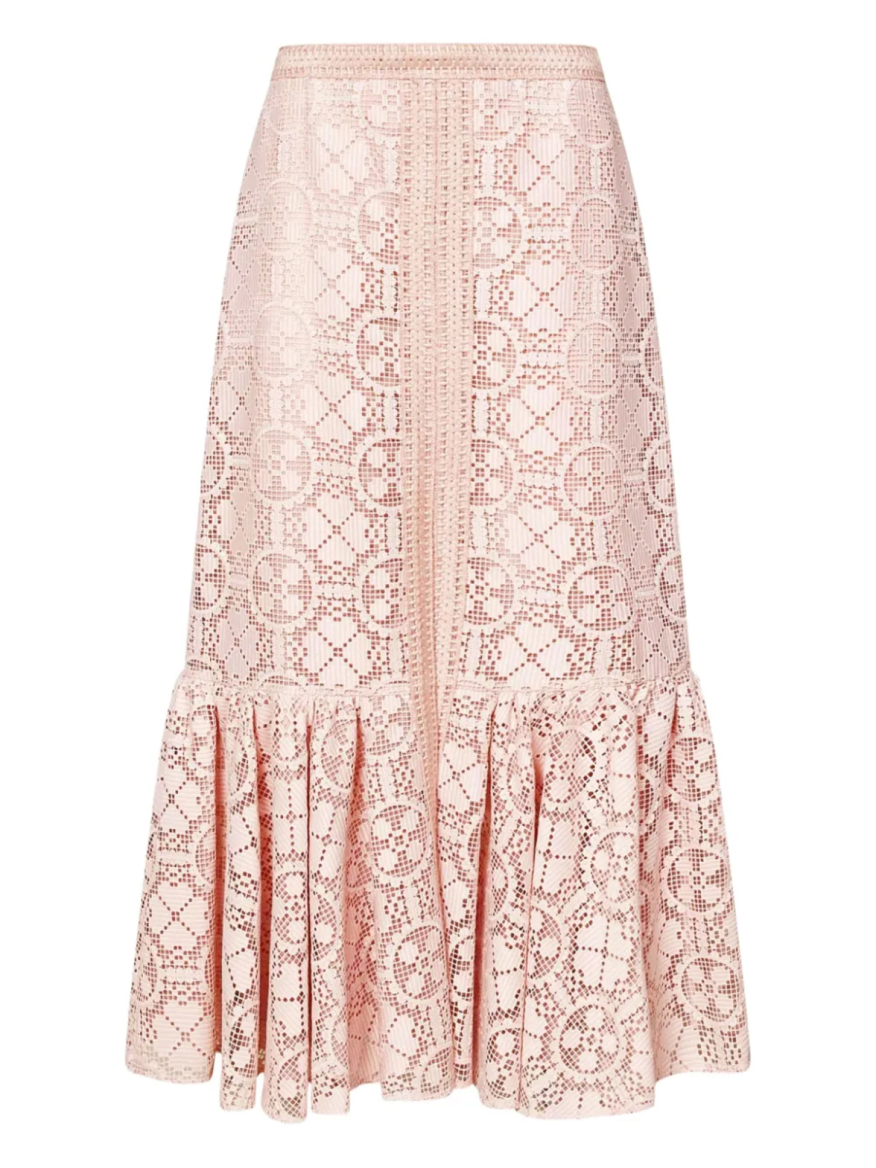 

Юбка с кружевной вышивкой Giambattista Valli, розовый