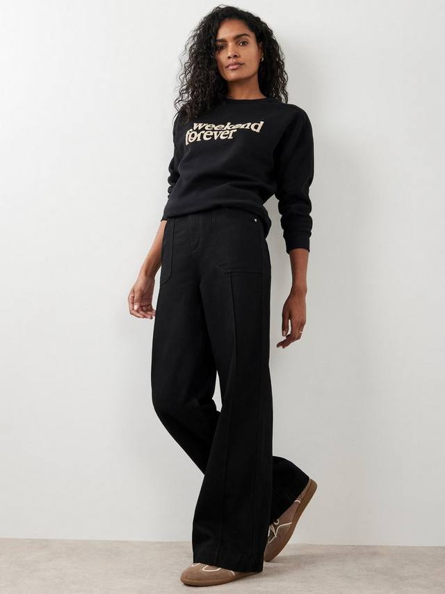 

Джинсы с высокой посадкой и широкими штанинами Mint Velvet