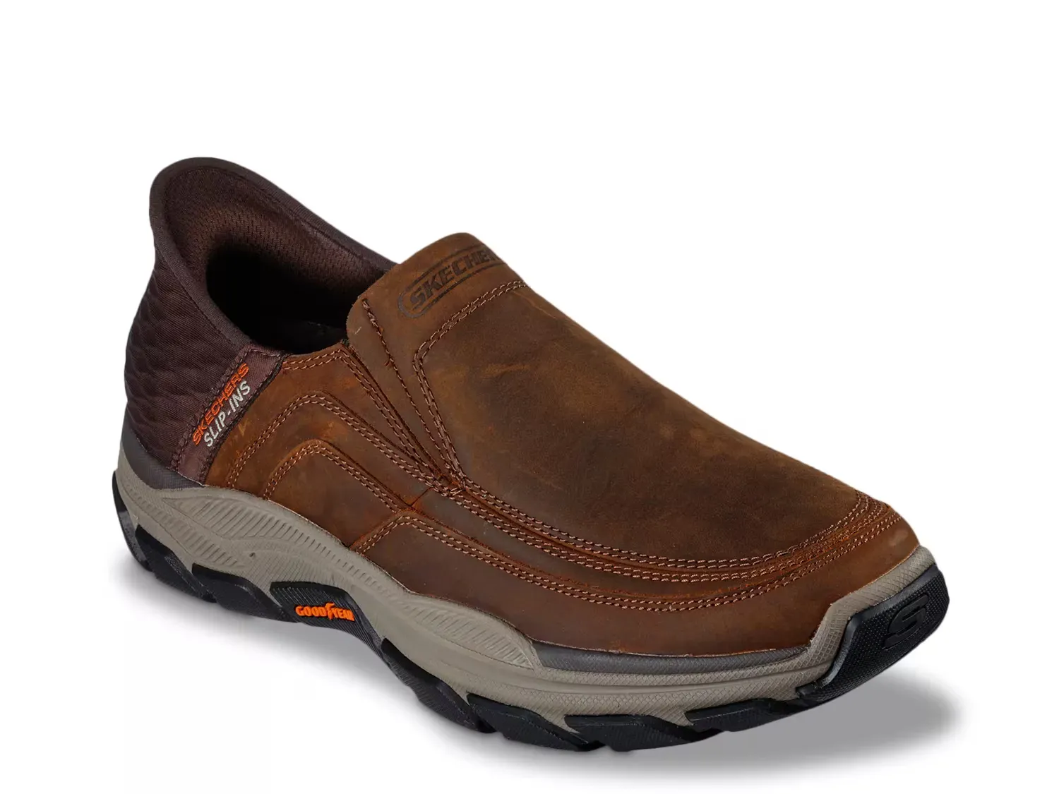 

Hands Free Slip-Ins Respected Elgin Слипоны - мужские Skechers, Dark Brown