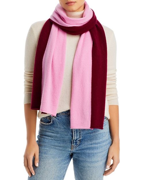 

Двухцветный кашемировый шарф C by Bloomingdales Angelina C by Bloomingdale's Cashmere, цвет Red