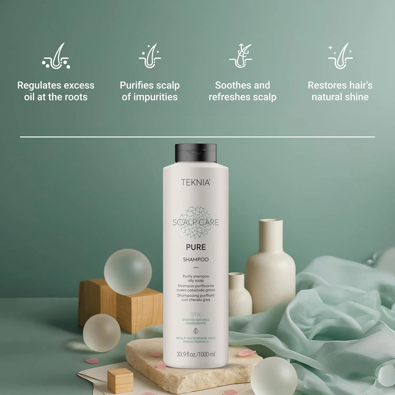 Шампунь Lakmé Teknia Scalp Care Pure, 1000 мл Lakme — фото 3