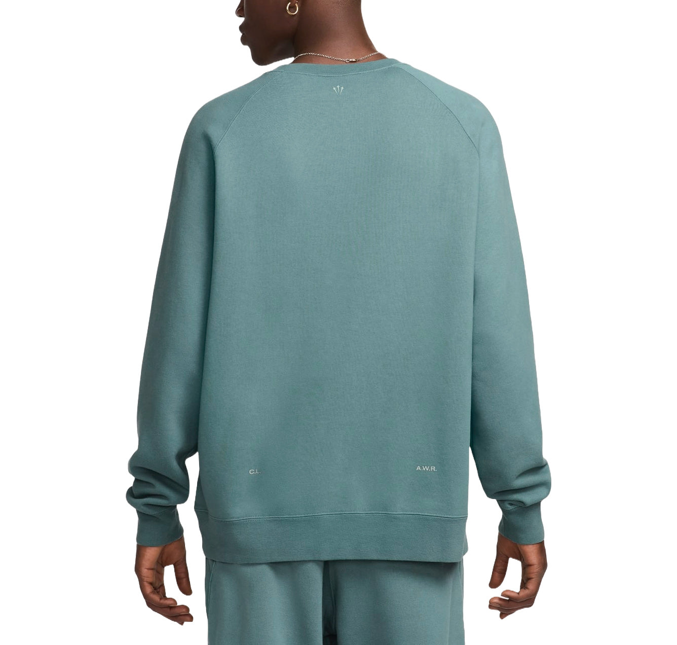 Спортивная толстовка Nike x NOCTA Fleece CS Crewneck Sweatshirt 'Mineral Slate' FN8160-382, зеленый — фото 2