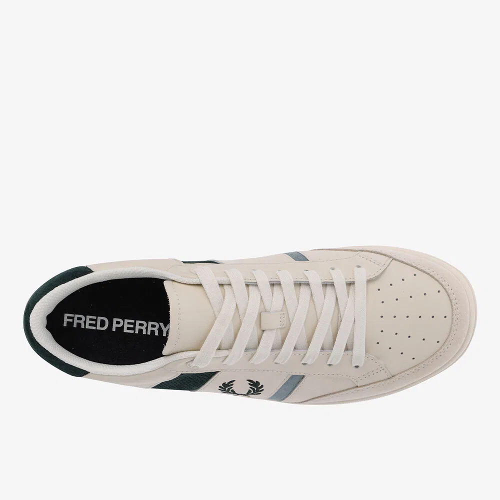 Мужские низкие кроссовки B725 из кожи и замши цвета экрю от Fred Perry — фото 3