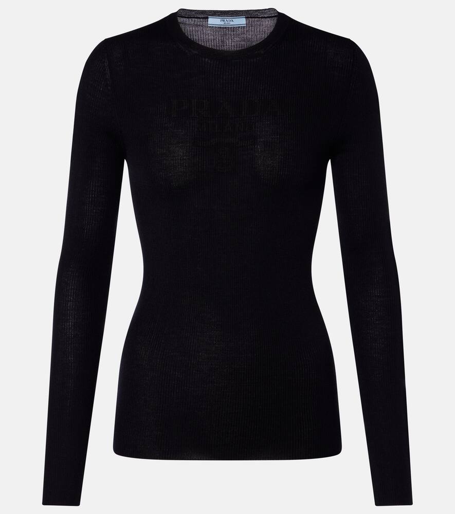 

Шерстяной свитер с добавлением шелка Prada, Blu