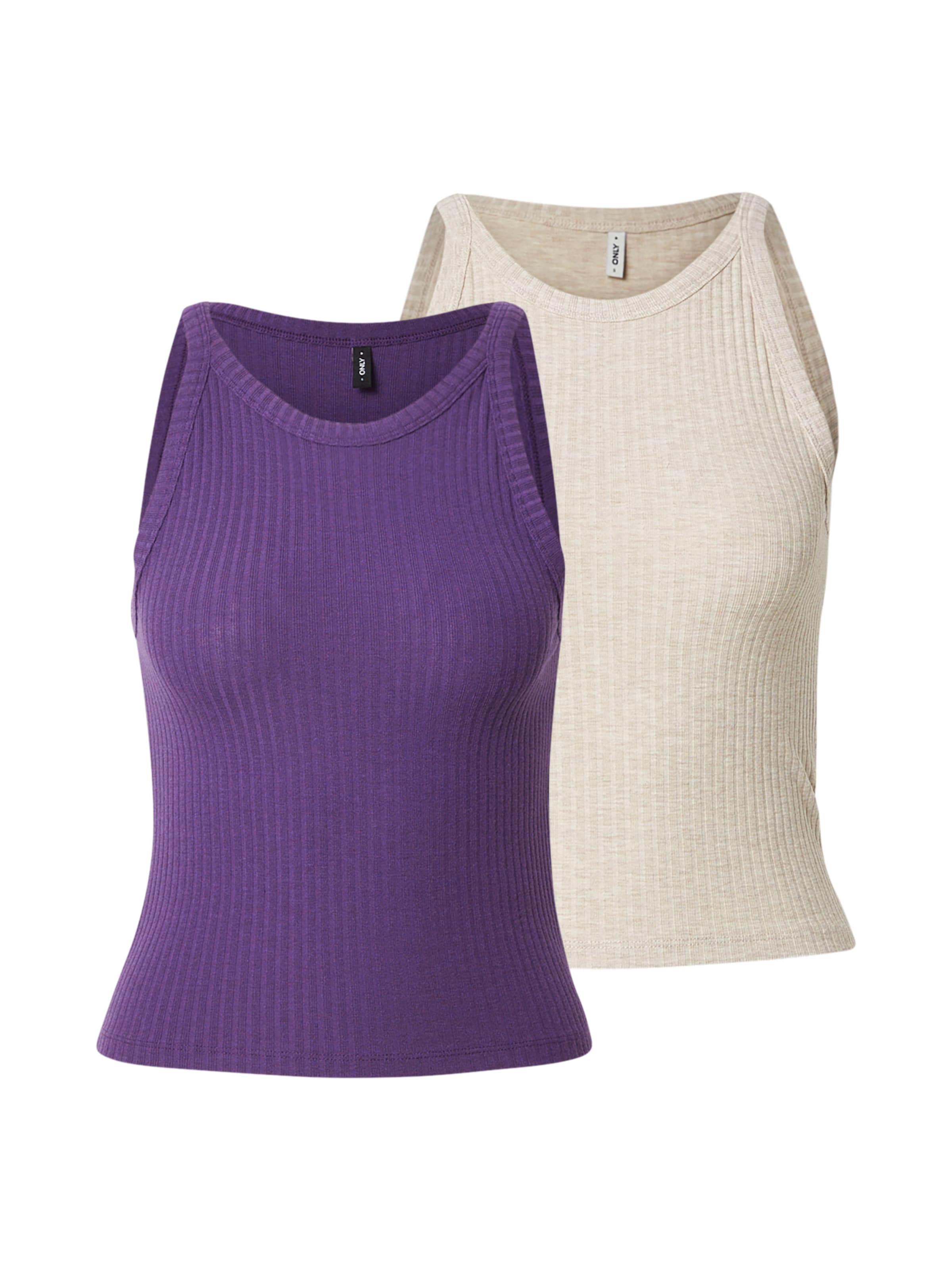 

ONLY Топ 'ONLEMMA' в бежевом и фиолетовом цветах
