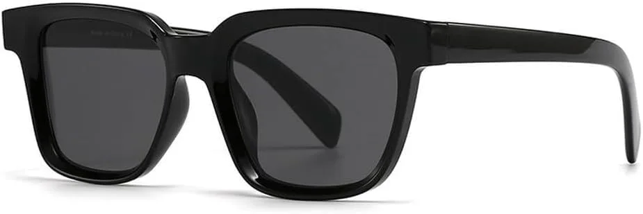 

Квадратные женские солнцезащитные очки, модные сине-зеленые оттенки, защита от ультрафиолета UV400; мужские солнцезащитные очки в стиле ретро-панк LXLHWN, Black Gray