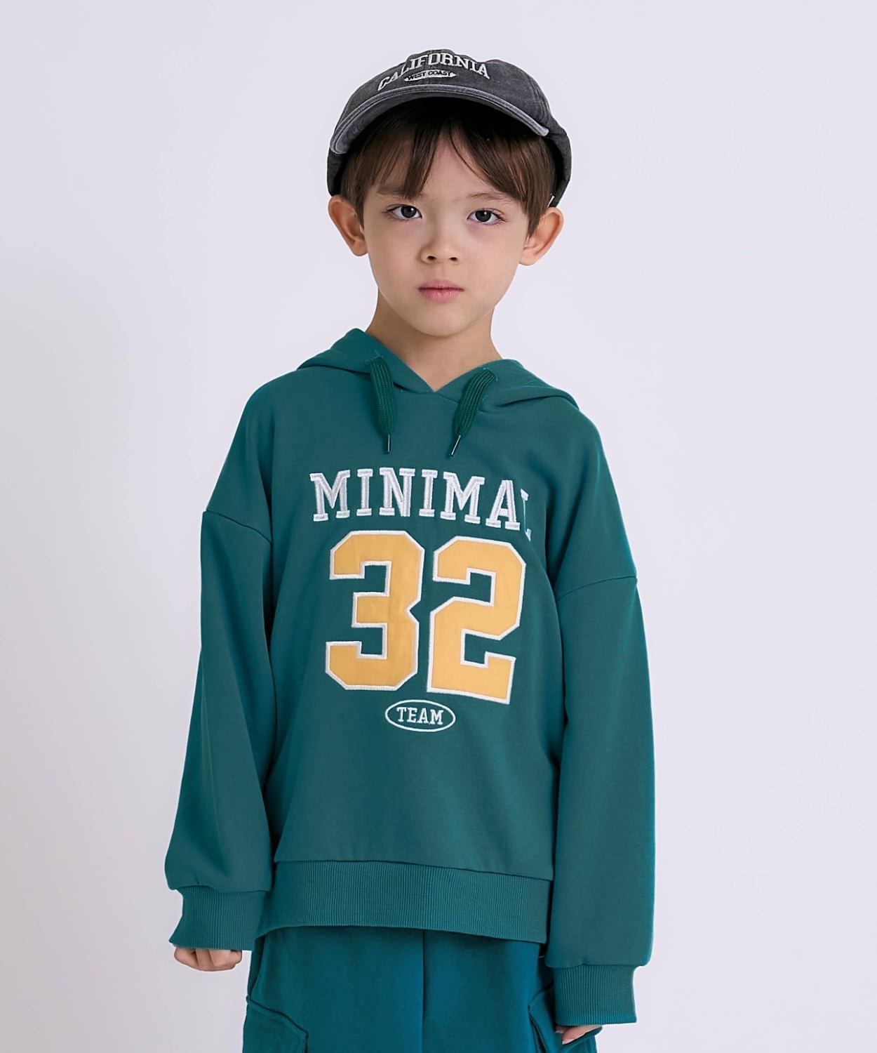 Худи с цифрой и сердечком MINIMAL, Green