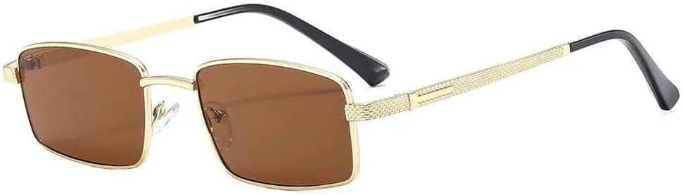 

Модные металлические солнцезащитные очки без оправы для мужчин и женщин, ретро-очки, летние очки для путешествий, защита от ультрафиолета UV400 TYUVIVO, 3