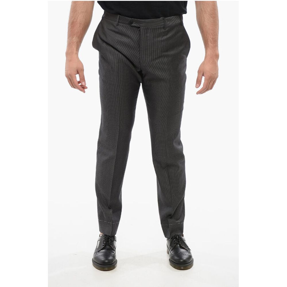 

Классные шерстяные брюки с полосатым узором Corneliani, Gray