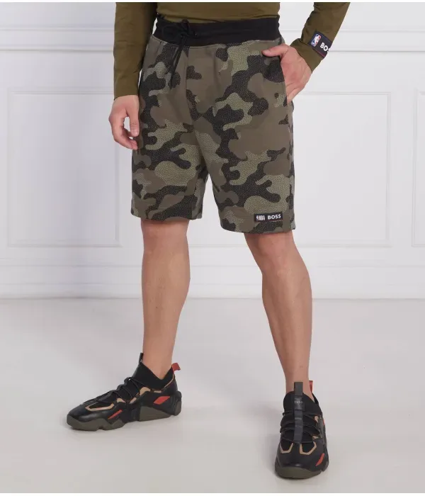 Шорты BOSS x NBA Slam_Camo regular fit Boss Orange, зеленый — фото 3